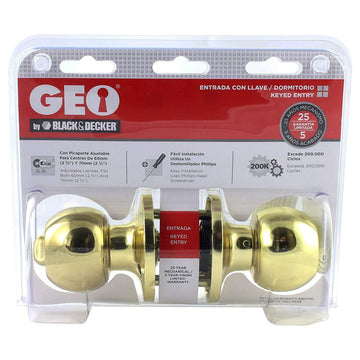 CERRADURAS DE POMO DORMITORIO PB BALL GEO