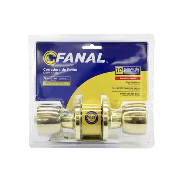 CERRADURA POMO PARA DORMITORIO 3CP FANAL
