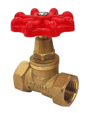 LLAVE DE PASO ESTANDAR 1/2" H-H MANIJA T CUERPO BR KRAUSS