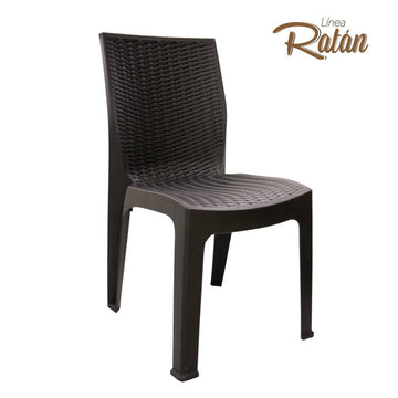 SILLA RATAN CORSA SIN BRAZOS CAFE