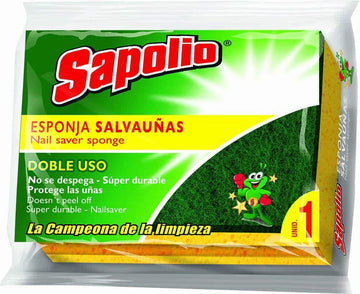 ESPONJAS MULTIUSOS SALVAUÑAS VERDE 1 UND SAPOLIO