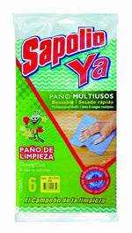PAÑO MULTIUSO AZUL/BLANCO FLOWPACK X3 SAPOLIO