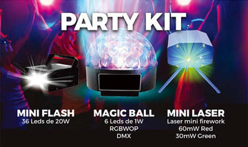 KIT FIESTA FLASH + MAGIC BALL + LASER SONIC