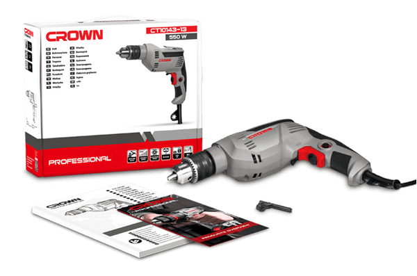 TALADRO DE ROTACION 3/8" 550 W. 2.800 RPM CT101
