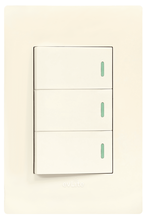 INTERRUPTOR TRIPLE 15A 125V SIENA EVLITE