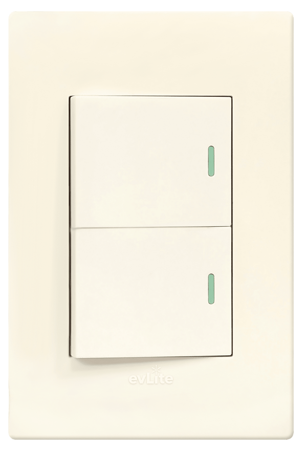 INTERRUPTOR DOBLE 15A 125V SIENA EVLITE