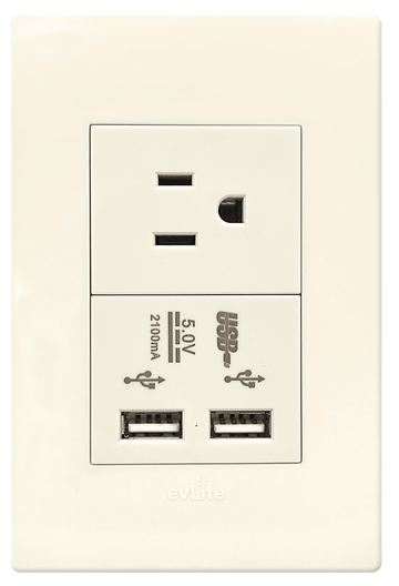 TOMA 2P+T 2USB 5V 2.1A SIENA EVLITE