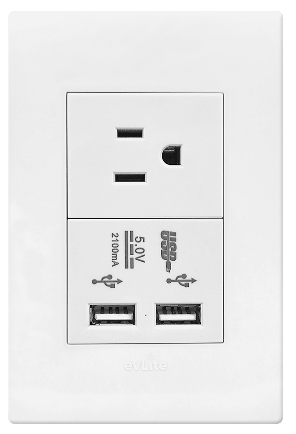 TOMA 2P+T 2USB 5V 2.1A SIENA EVLITE