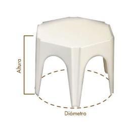 MESA HEXAGONAL BLANCA