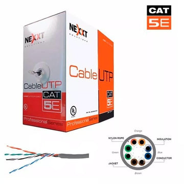 ROLLO DE CABLE NEXXT CAT. 5E 300 MT UTP 4 PARES - GRIS