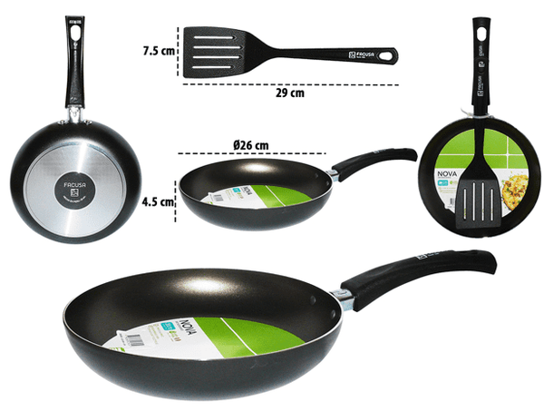 SARTEN FACUSA C/ESPATULA 2 PZ 26 CM