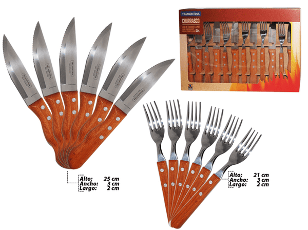 JUEGO PARA ASADO TRAMONTINA X12 PZ