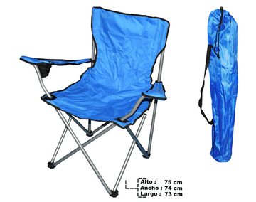SILLA PLEGABLE AZUL