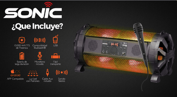 TUBO AMPLIFICADO BOOM 10" 10000W SONIC